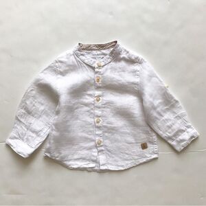 Zara linen button down shirt EUC 3-6 months